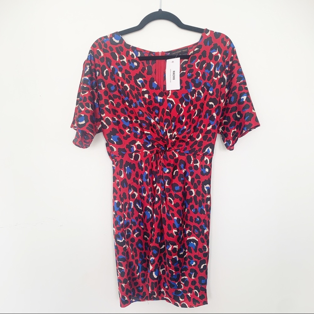 NWT Animal Print Wrap Dress S